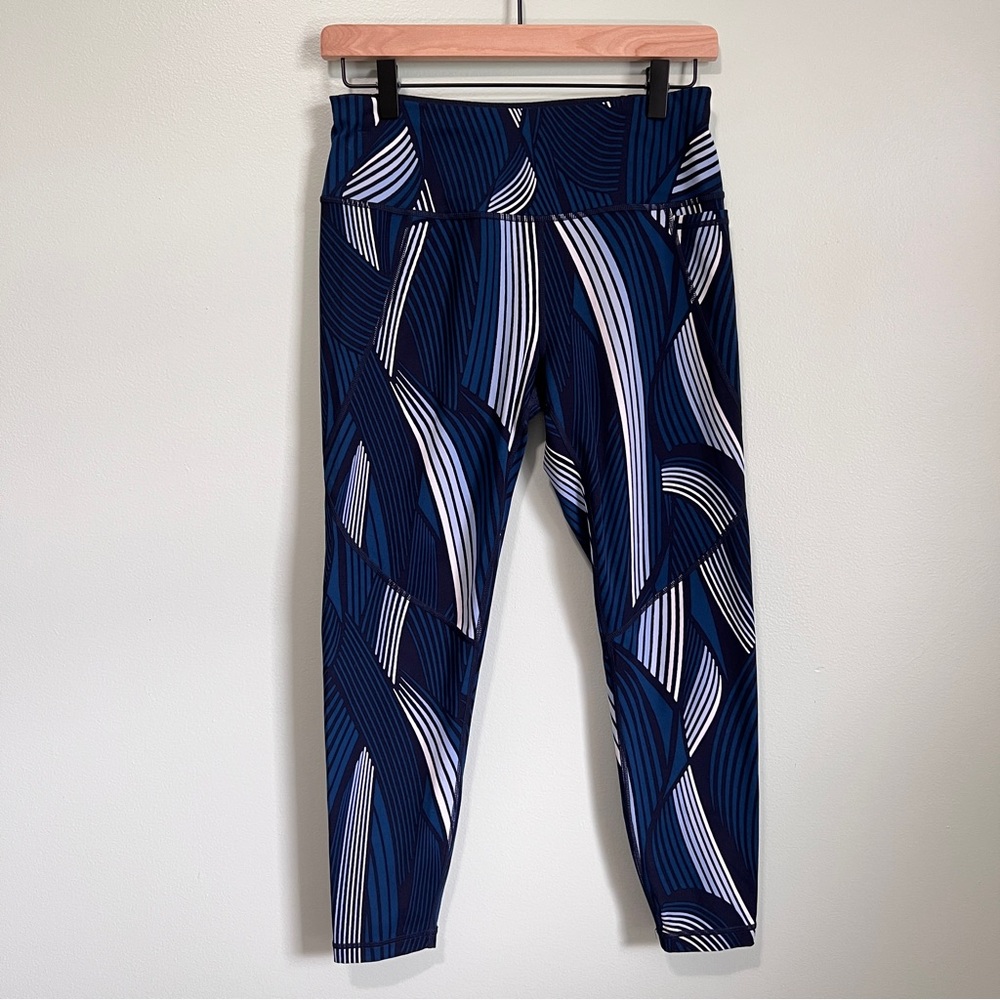 Sweaty Betty Womens Power Blue Wave Flattering Lines 7/8 Legging, Size M 8/10